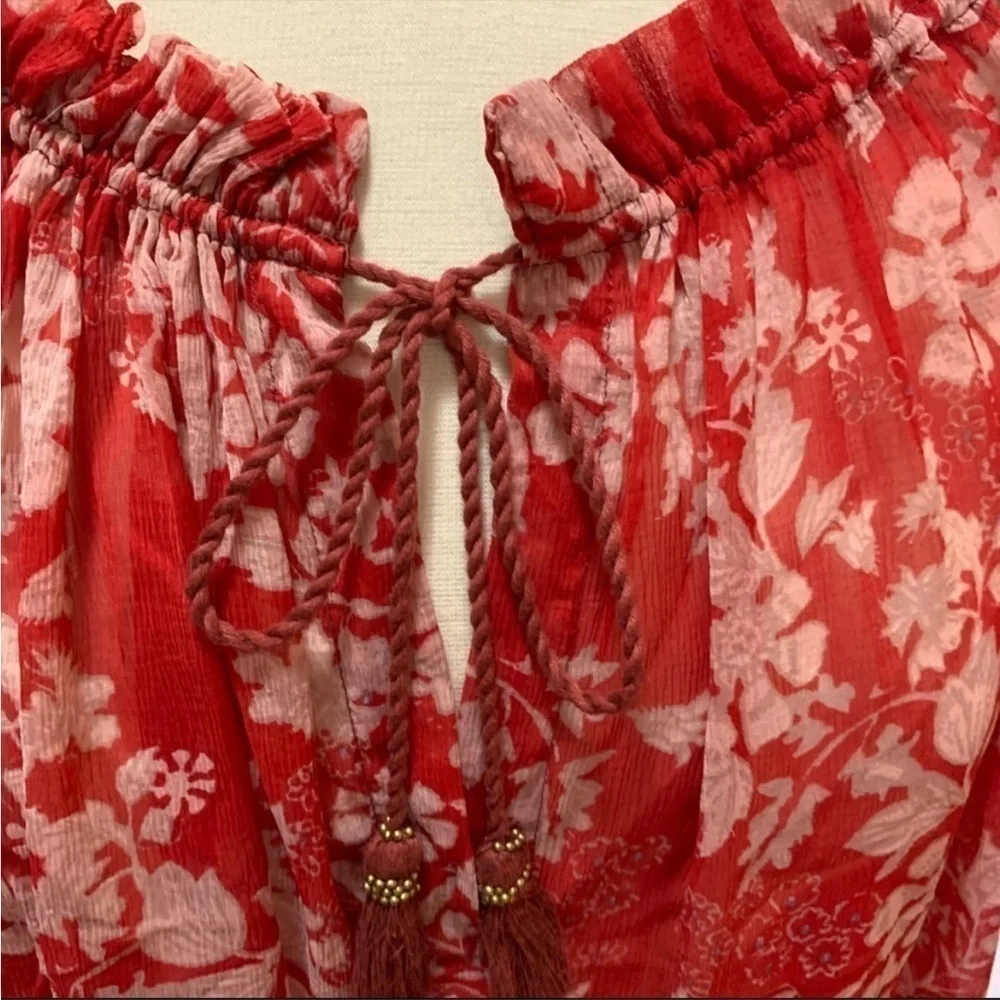 Free People Floral Hendrix Boho Blouse Sz. S EUC
